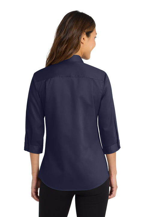 Port Authority® Women's 3/4-Sleeve SuperPro™ Twill Shirt