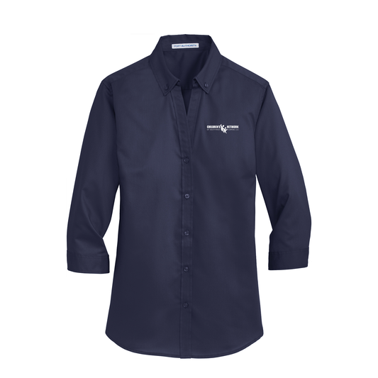 Port Authority® Women's 3/4-Sleeve SuperPro™ Twill Shirt
